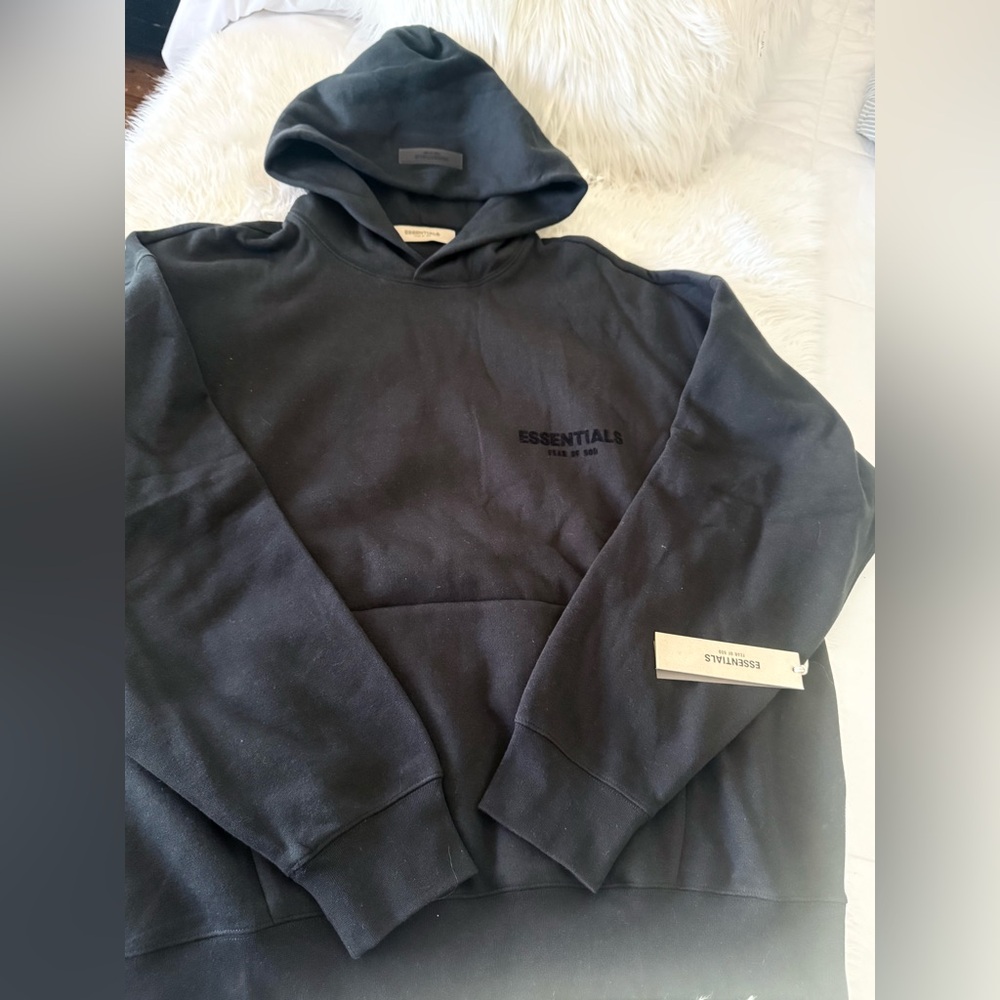 Authentic Essentials stretch limo Black Hoodie NWT
